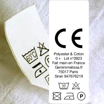 48 Wash Care labels | Composition Labels | Fabric Content labels